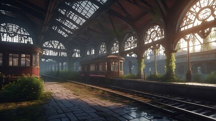 Obraz premium old train station