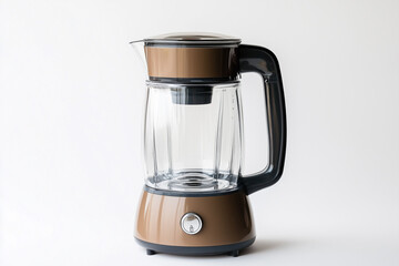 Espresso machine with coffee cup on a white background