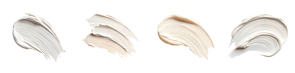 Cream Texture Swatches: Cosmetic and Skincare Product Illustration