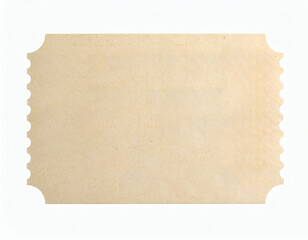 Fototapeta premium Blank Classic Cinema Ticket on White Background for Movie Night Design