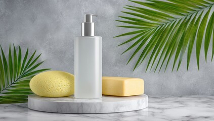Natural, spa-like skincare display