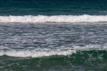 breaking waves on the beach