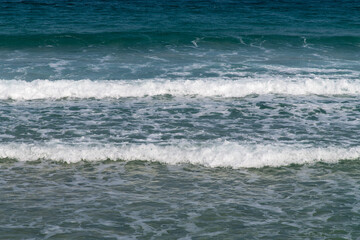 breaking waves on the beach