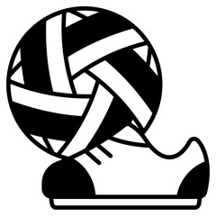 Takraw Ball Black Fill Icon