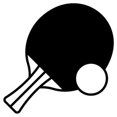 Table Tennis Black Fill Icon