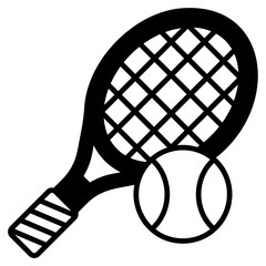 Tennis Ball Black Fill Icon