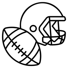 American Football Line Icon