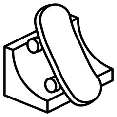 Skateboard Line Icon