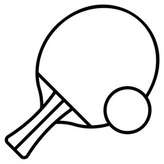 Table Tennis Line Icon
