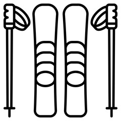 Ski Line Icon