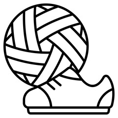 Takraw Ball Line Icon