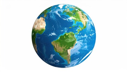 Fototapeta premium Earth globe, detailed map