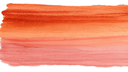 Warm Coral to Peach Watercolor Texture Background with Organic Brush Gradient for creative projects, print templates, digital designs, branding, visible paper texture and painterly edge effects