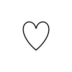 Simple heart illustration on white background, love symbol