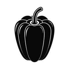silhouette vector of bell pepper 