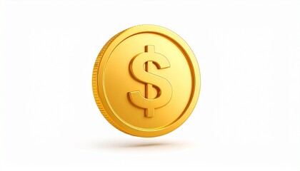 Obraz premium Golden dollar currency icon with 3d font number one and zero