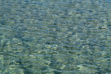 high angle view of the sea surface at the harbor