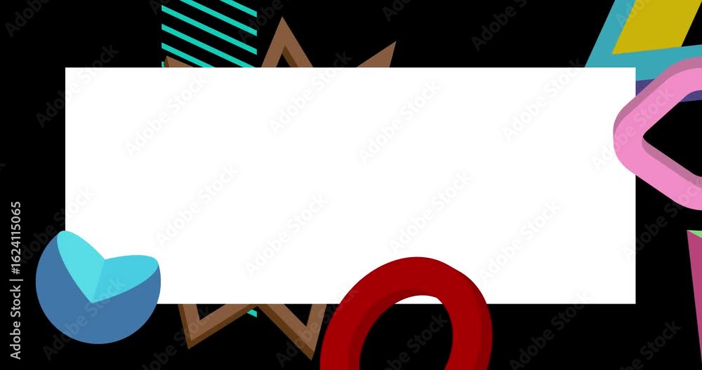 Poster geometrical graphic retro theme background with place for text. minimal geometric elements frame. vi
