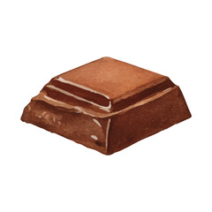 Vector watercolor Chocolate / 水彩テイストのチョコレートイラスト