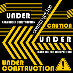 Under Construction, background vector