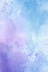 Lavender Blue Watercolor Abstract Background with Soft Gradient and Ink Wash Texture