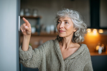 Confident Senior Woman Using Technology at Home &ndash; Warm Indoor Lifestyle Portraits