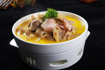 Chinese cuisine, Cantonese cuisine, salted meat and dried bamboo shoots