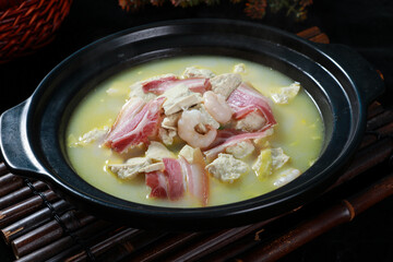 Chinese cuisine, Cantonese cuisine, salted meat and tofu