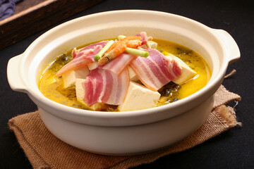 Chinese cuisine, Cantonese cuisine, salted meat and tofu