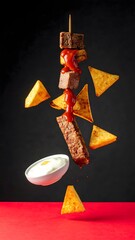 Floating Deconstructed Iskender Kebab