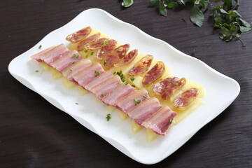 Chinese cuisine, Cantonese cuisine, salted meat and steamed potatoes