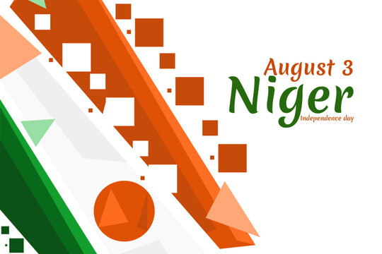 August 3, Independence day of Niger vector illustration. Suitable for greeting card, poster and banner. 