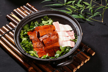 Chinese cuisine, Cantonese cuisine, salted meat, Maqiao fragrant dried meat