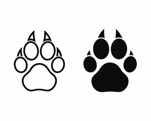 Dog Paw silhouette vector illustration