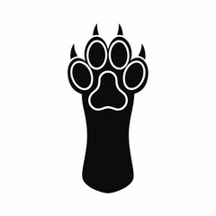 Dog Paw silhouette vector illustration