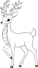 Deer Forest Coloring Page Ai Generated