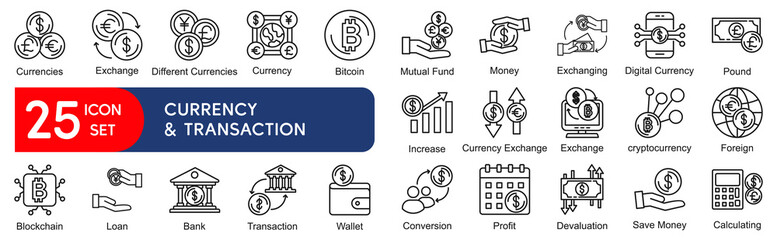 25 Thin Line Business, Startup, and Development Icons Set