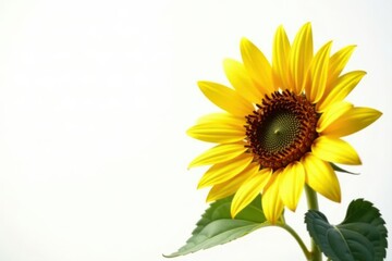 Obraz premium Large sunflower seed, sharp focus, pristine white background, whole, farm