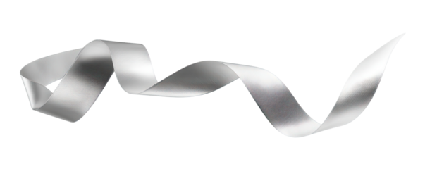 Abstract silver ribbon