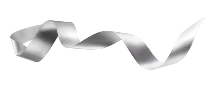 Abstract silver ribbon - Powered by Adobe