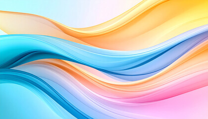 Abstract Fluid Waves of Color: Captivating, smooth, and graceful waves of vibrant colors flow seamlessly, evoking a sense of serenity and artistic beauty.