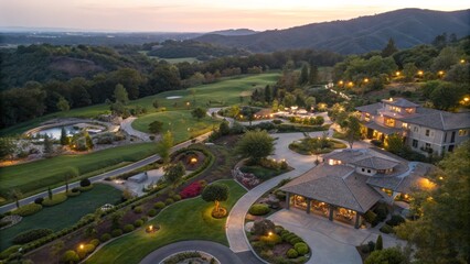Luxury Estate at Dusk