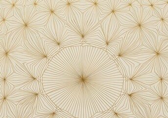 Complex golden network of intertwined radial patterns creating a mesmerizing backdrop