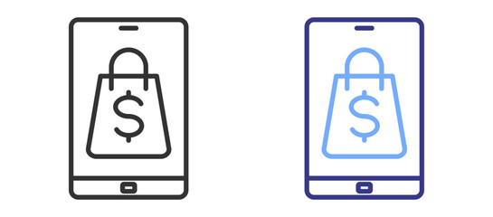 Mobile Shopping icon color