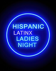 Neon circle event poster