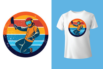 Set of vintage colorful winter emblems with inscriptions and compositions on the theme of winter sports and travel in the mountains