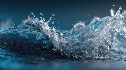 Obraz premium Dynamic water splash, detailed texture, translucent