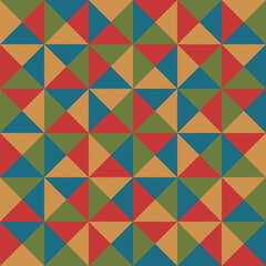 color triangles. geometric repetitive background. vector seamless pattern. fabric swatch. wrapping paper. continuous print. design element for decor, textile, apparel, linen