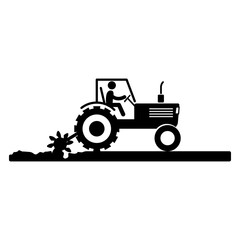 farm tractor icon black_1