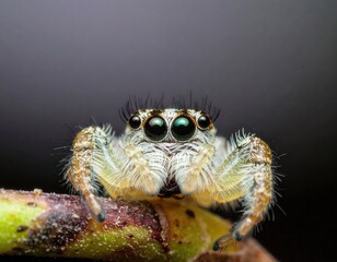 Close-up of a Jumping Spider on a Leaf
